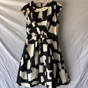 Kate Spade, 8 black and white cotton silk dress.